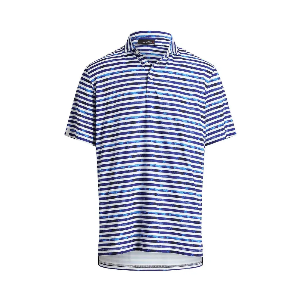 Men's Airflow Painted Stripe Short Sleeve Polo