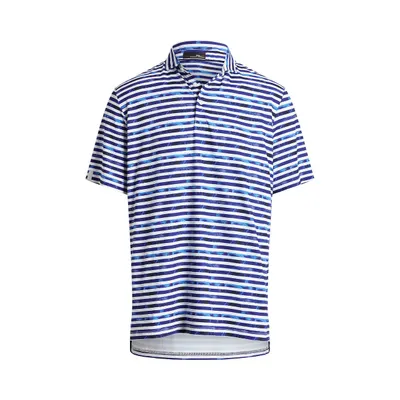 Men's Airflow Painted Stripe Short Sleeve Polo