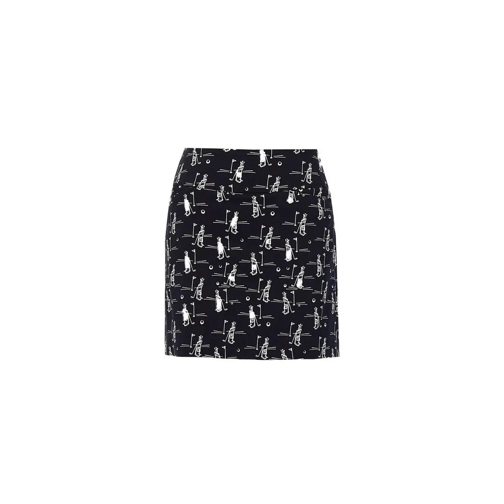 Women's Golfy Print 18 Inch Skort