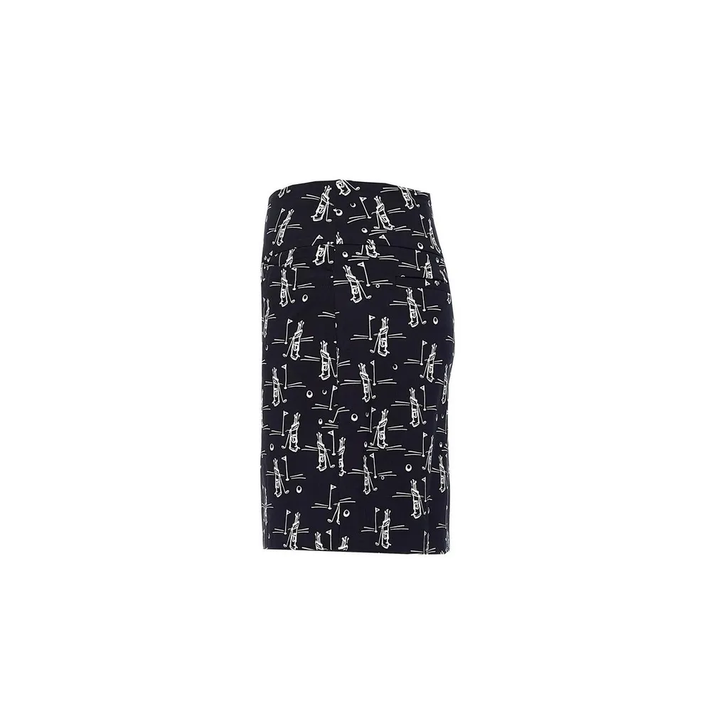 Women's Golfy Print 18 Inch Skort