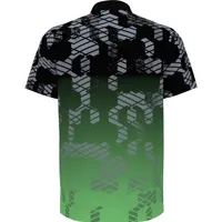 Men's All Over Data Geo Print Short Sleeve Polo