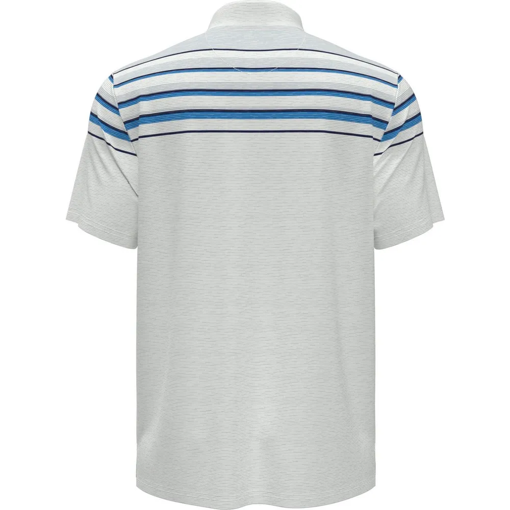 Men's Slub Colour Block Short Sleeve Polo