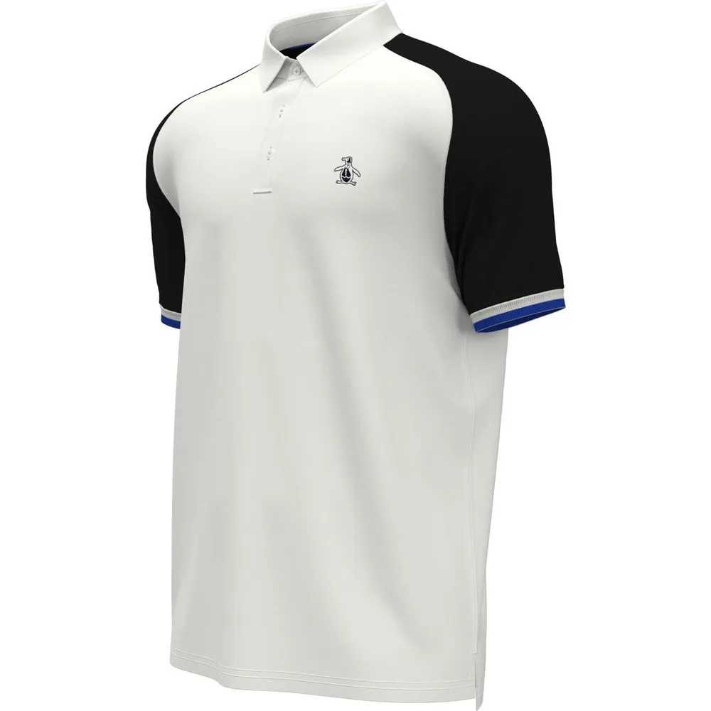 Men's Raglan Colour Block Short Sleeve Polo