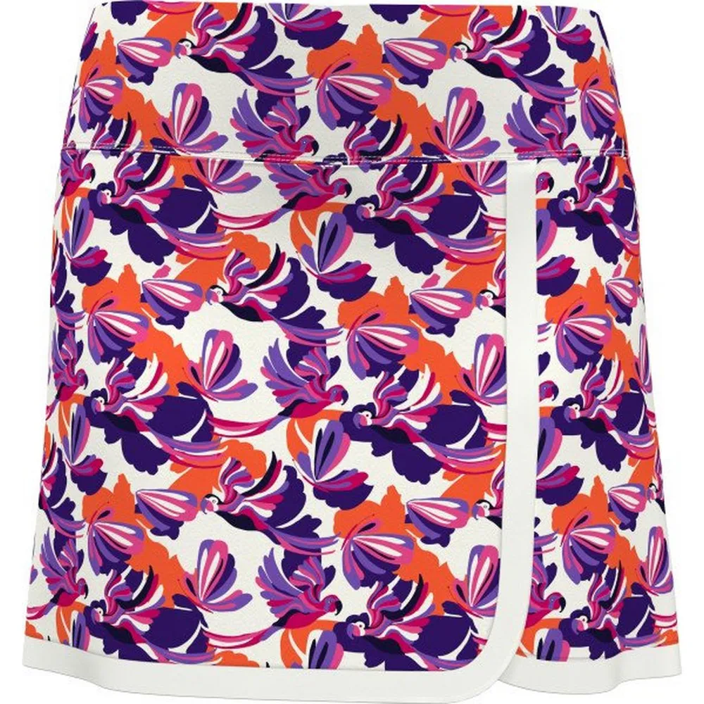 Women's Conversational Parrot Print 15 Inch Skort