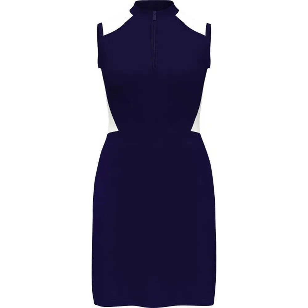 Women's Mesh Colourblock Sleeveless Dress