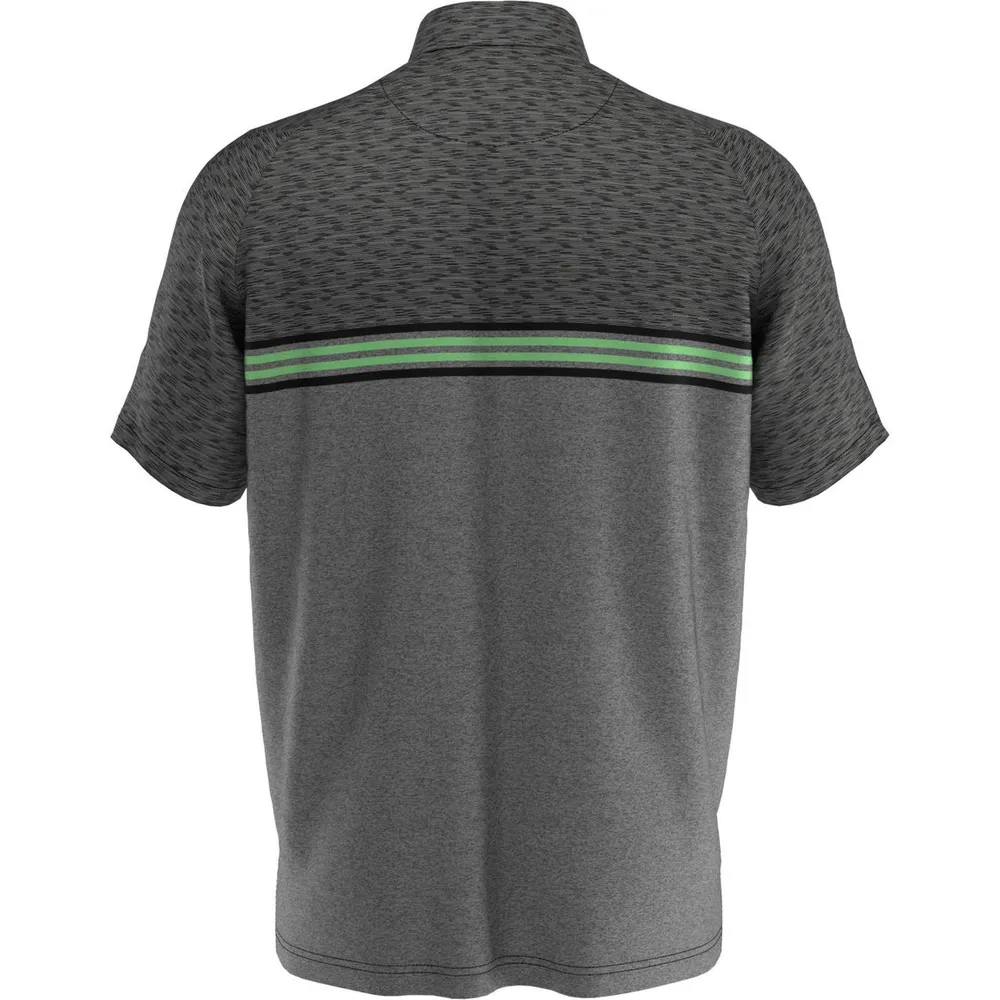 Men's Ventilated Jaspe Engineered Stripe Short Sleeve Polo