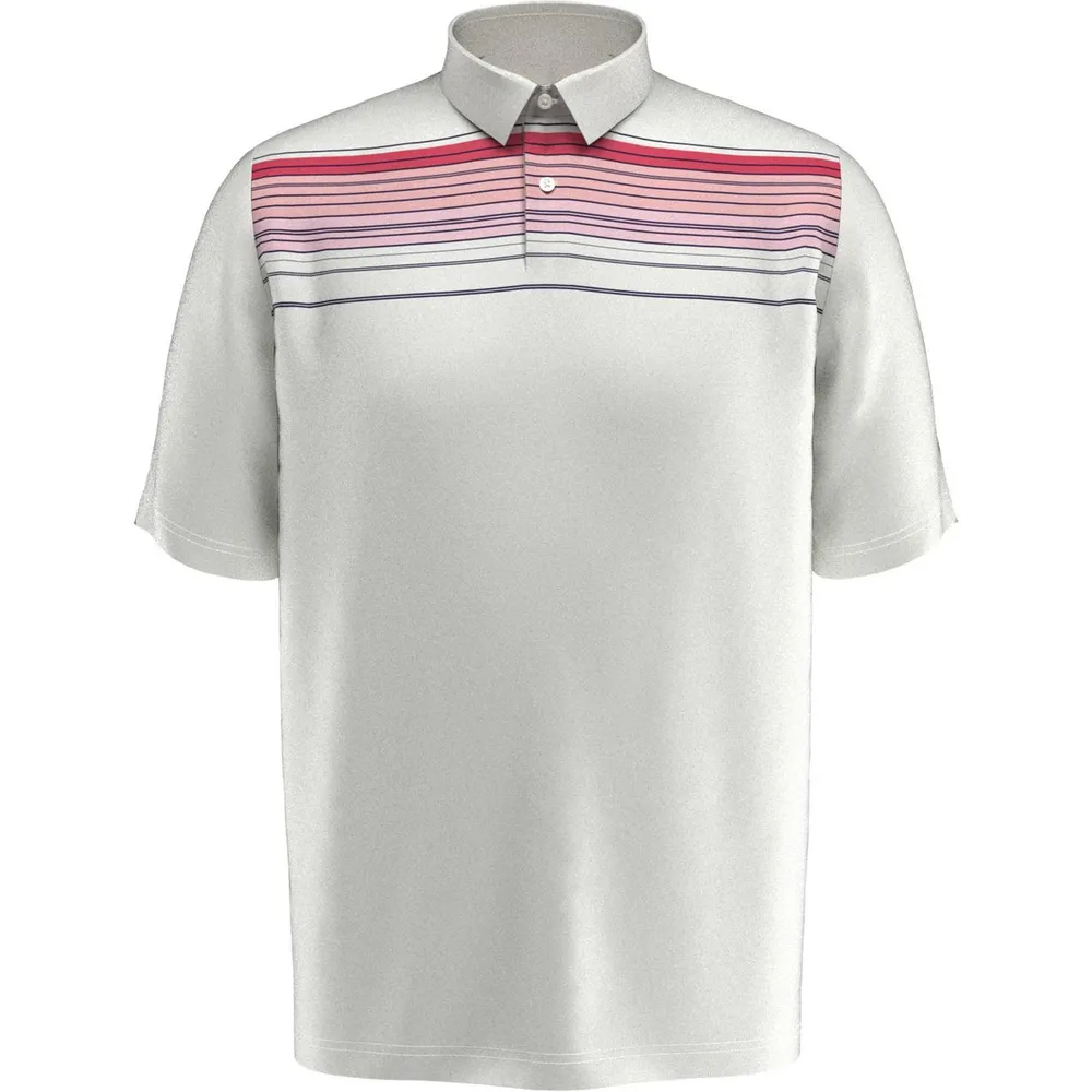 Men's Yarn Dye Energized Engineered Stripe Short Sleeve Polo