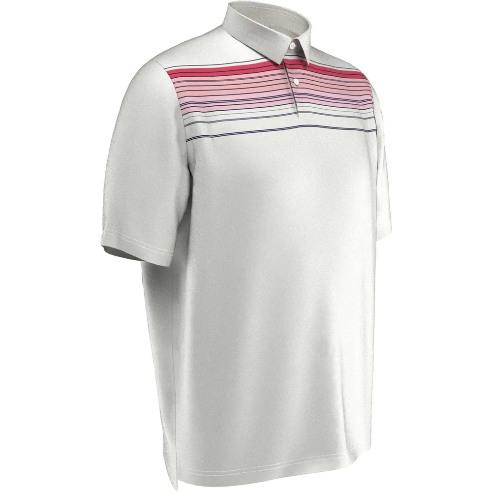 Men's Yarn Dye Energized Engineered Stripe Short Sleeve Polo