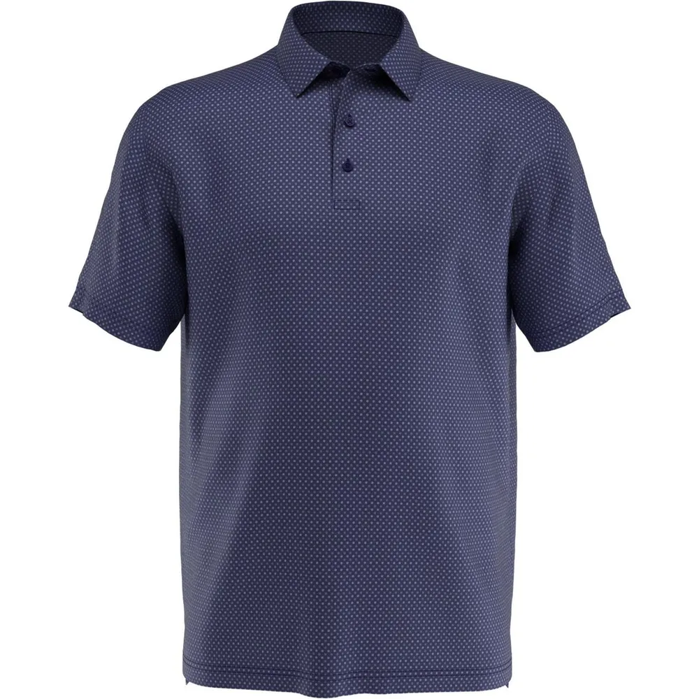 Men's Micro Print Short Sleeve Polo