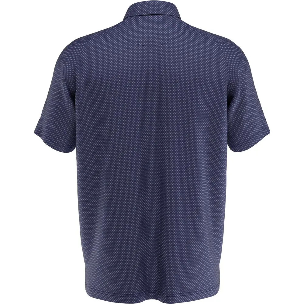 Men's Micro Print Short Sleeve Polo