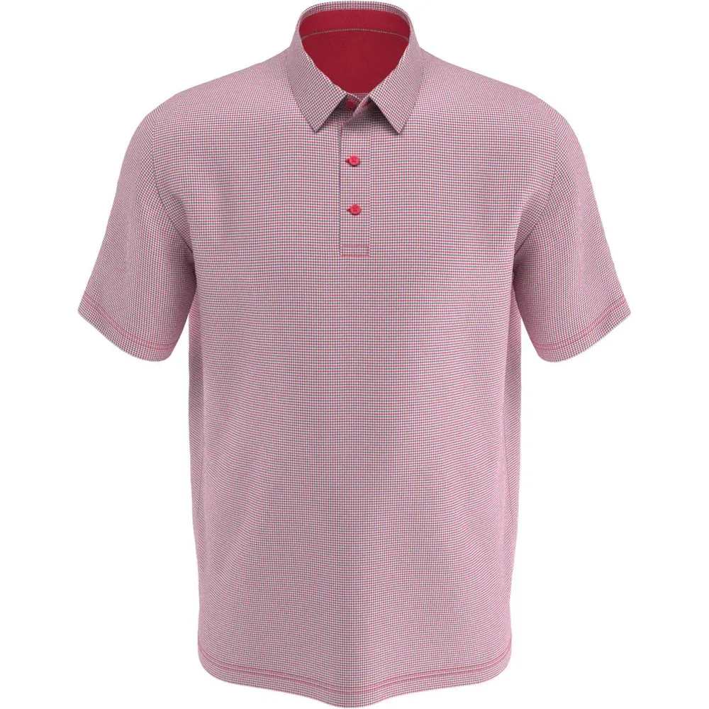 Men's Micro Tattersall Short Sleeve Polo