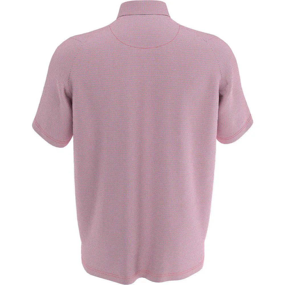 Men's Micro Tattersall Short Sleeve Polo