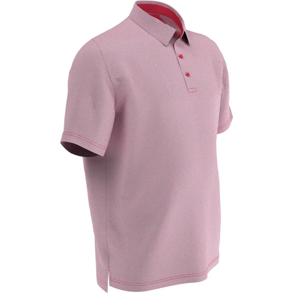 Men's Micro Tattersall Short Sleeve Polo