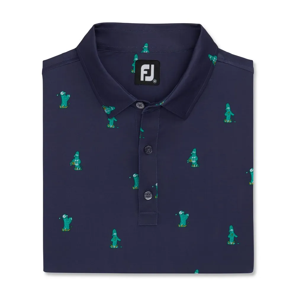 Men's Cactus Print Short Sleeve Polo