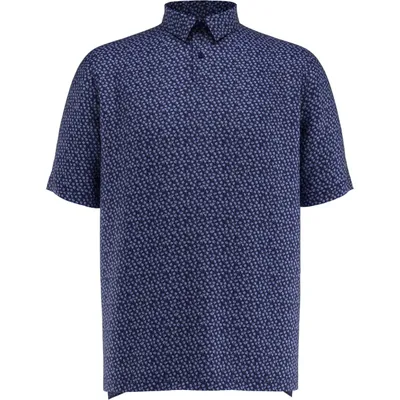 Men's Big & Tall Micro Floral Printed Short Sleeve Polo