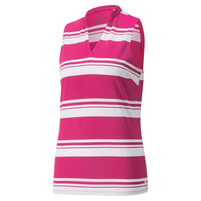 Women's Cloudspun Valley Stripe Sleeveless Polo