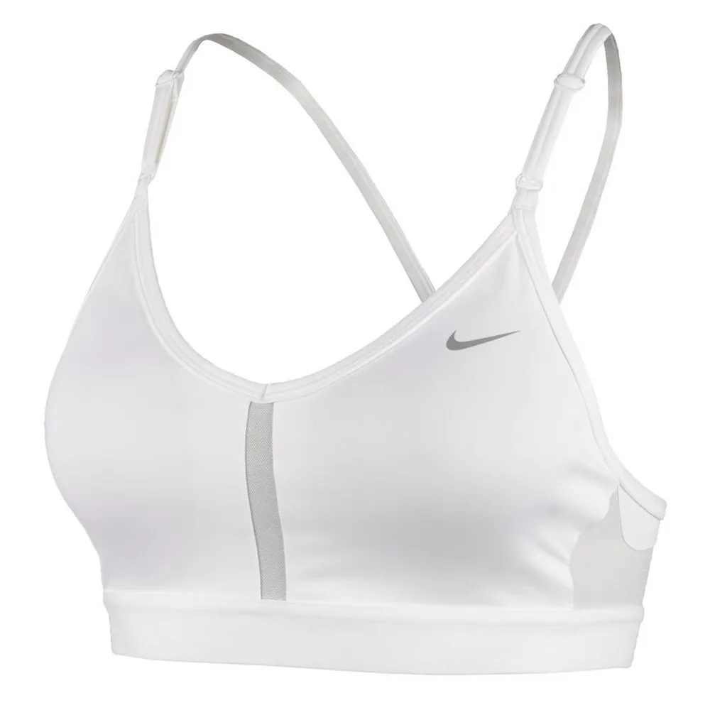 Nike Air Dri Fit Indy Light Support Padded Cut Out Sports Sports Bra White