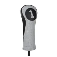 3 Panel Leather & Twill Driver Headcover