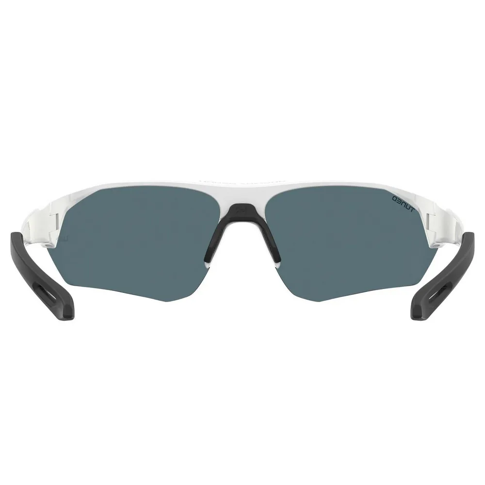 Playmaker Shiny White/TUNED Blue-Green Golf Mirror Sunglasses