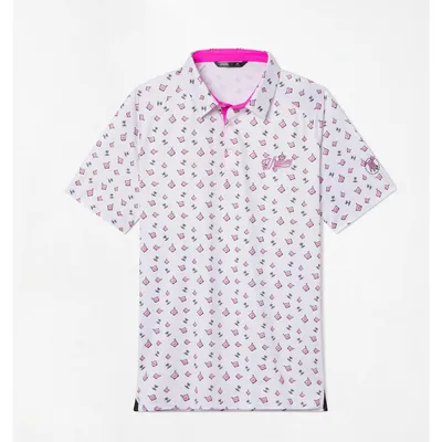 Men's Pink Whitney Cocktails Short Sleeve Polo