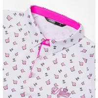 Men's Pink Whitney Cocktails Short Sleeve Polo