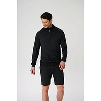Men's Raglan Mock Neck 1/2 Zip Long Sleeve Shirt