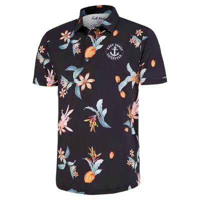 Men's East Coast Floral Short Sleeve Polo