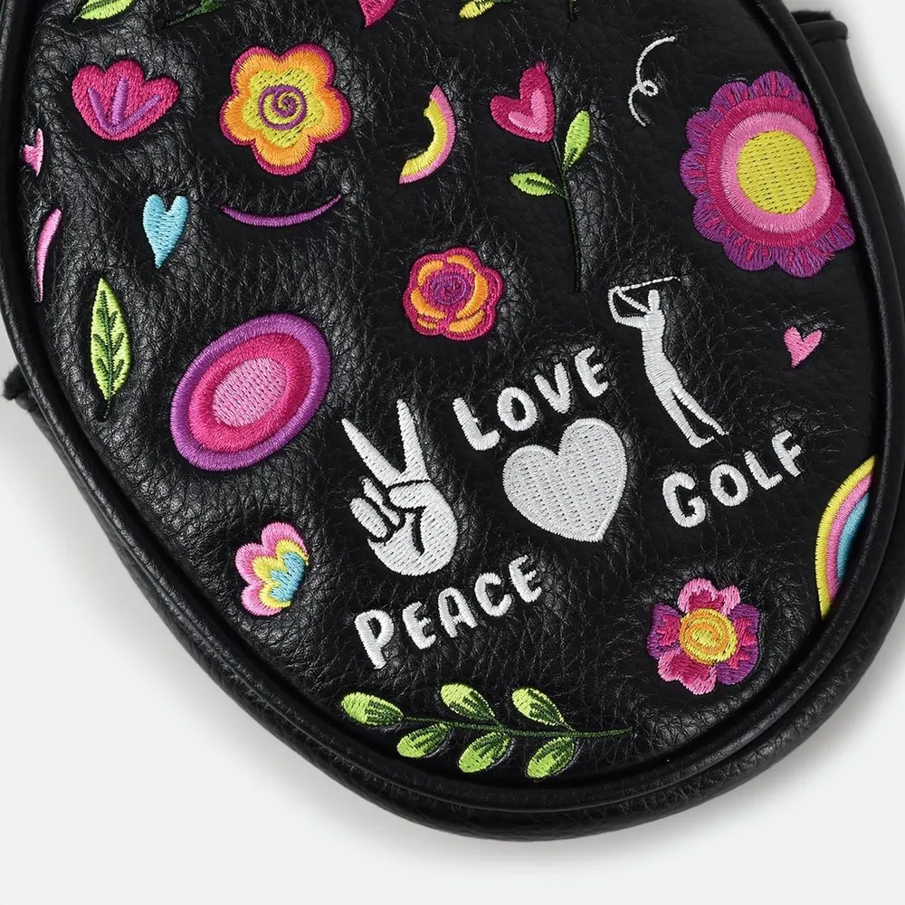 Love Peace & Golf Mallet Putter Cover