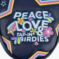 Peace Love & Birdies Mallet Putter Cover