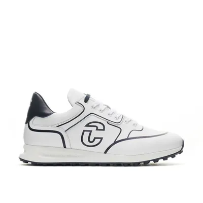 Men's Flyer Spikeless Golf Shoe - White/Navy