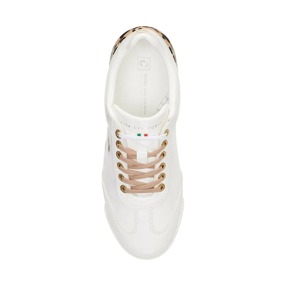 Women's King Cheetah Spikeless Golf Shoe - White/Multi