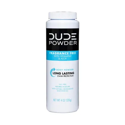 Dude Powder Fragrance Free - 4 Oz.