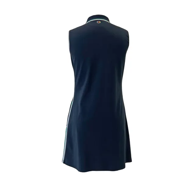 Callaway Women's Sleeveless Polo Dress, Size Large, Navy Blue