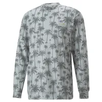 Men's Palm Tree Crew Lightweight Crewneck Long Sleeve Shirt