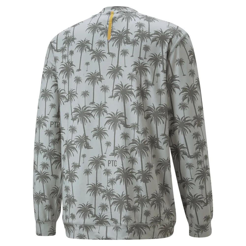 Men's Palm Tree Crew Lightweight Crewneck Long Sleeve Shirt