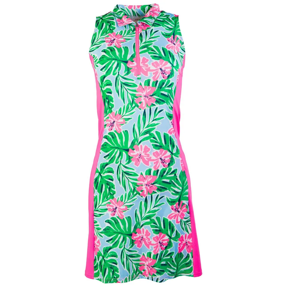 Women's Hibiscus Print Sleeveless Dress