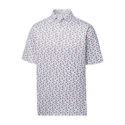 Men's Mini Floral Lisle Short Sleeve Polo