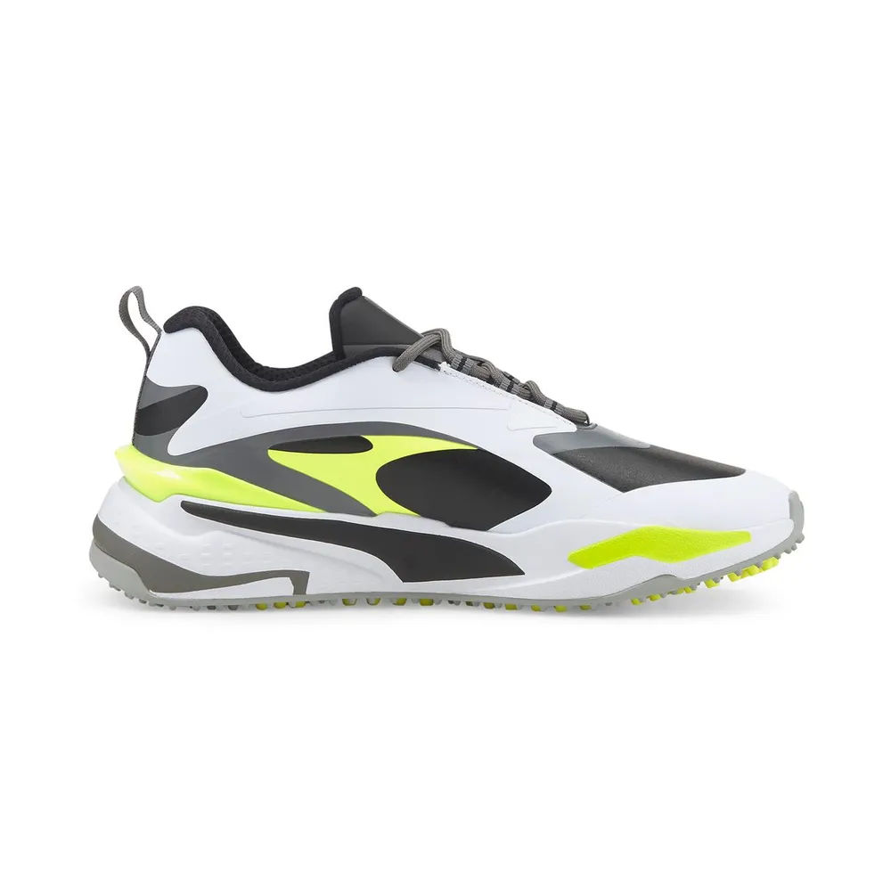 Men's GS-Fast Spikeless Golf Shoe - White/Black/Yellow