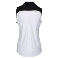 Women's Rib Collar Sleeveless Solid Polo