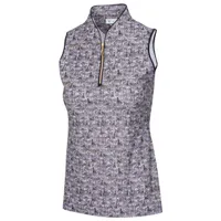 Women's Tulip Neck Sleeveless Print Polo