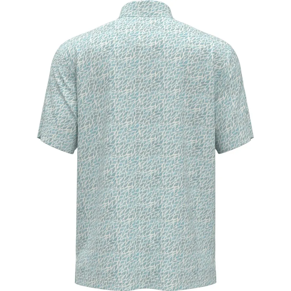 Men's Etched All Over Print Short Sleeve Polo