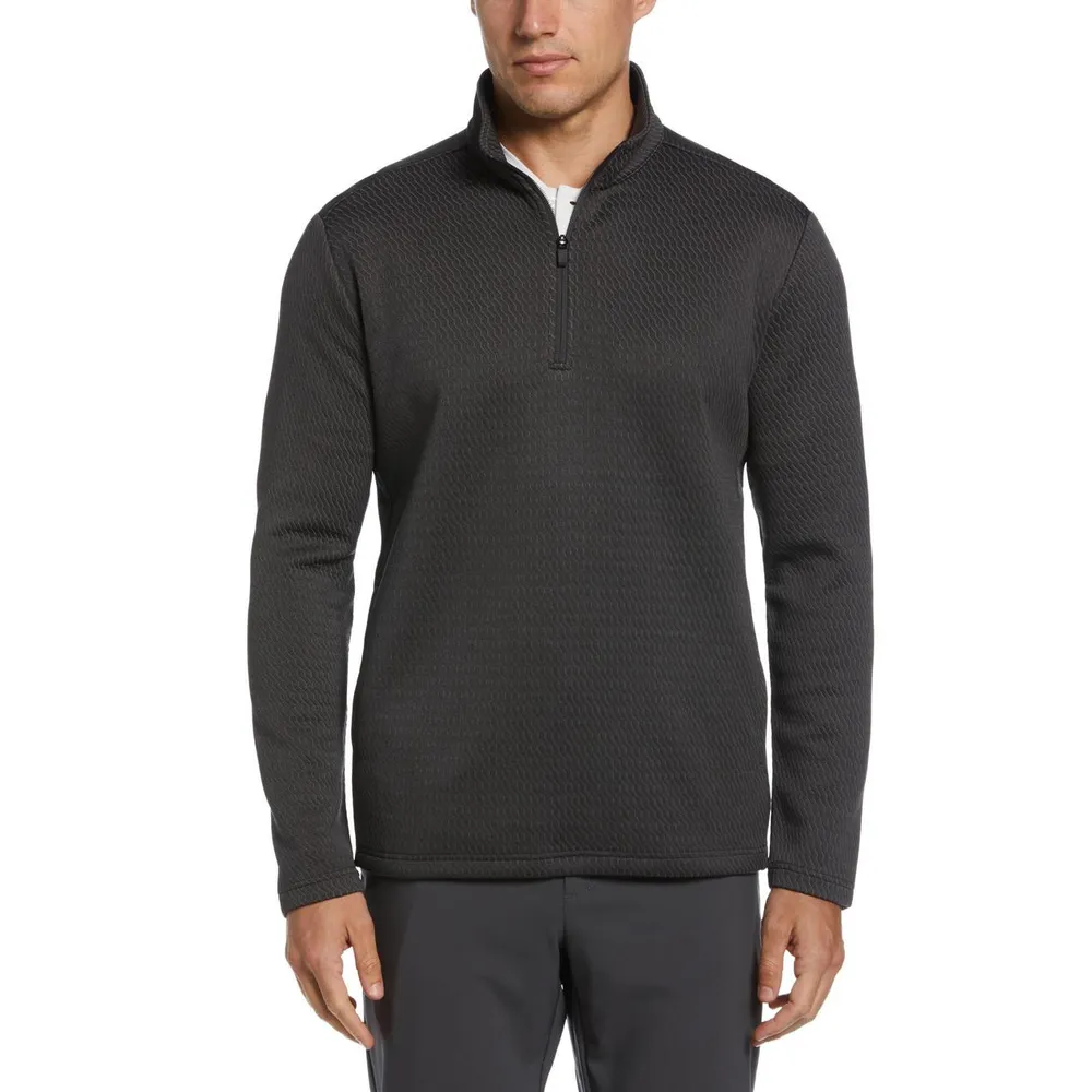 Men's Crossover Textured 1/4 Zip Pullover