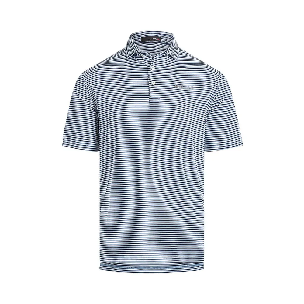 Men's Featherweight Multi Stripe Short Sleeve Polo