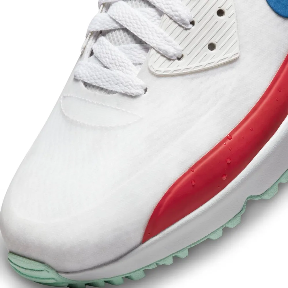 Limited Edition - Air Max 90 G NRG US Open 22 Spikeless Golf Shoe - White/Navy/Red