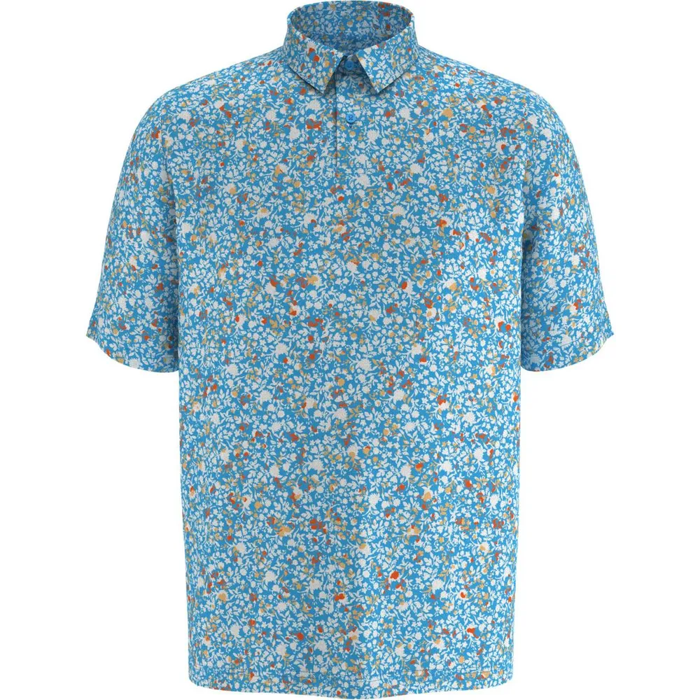 Men's Artificial Nature Print Short Sleeve Polo