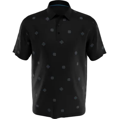 Men's Classic Foulard Print Short Sleeve Polo