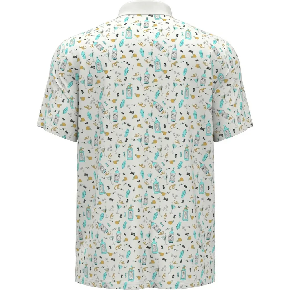 Men's Martini Print Short Sleeve Polo