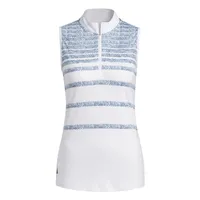 Women's Herringbone Stripe Sleeveless Polo