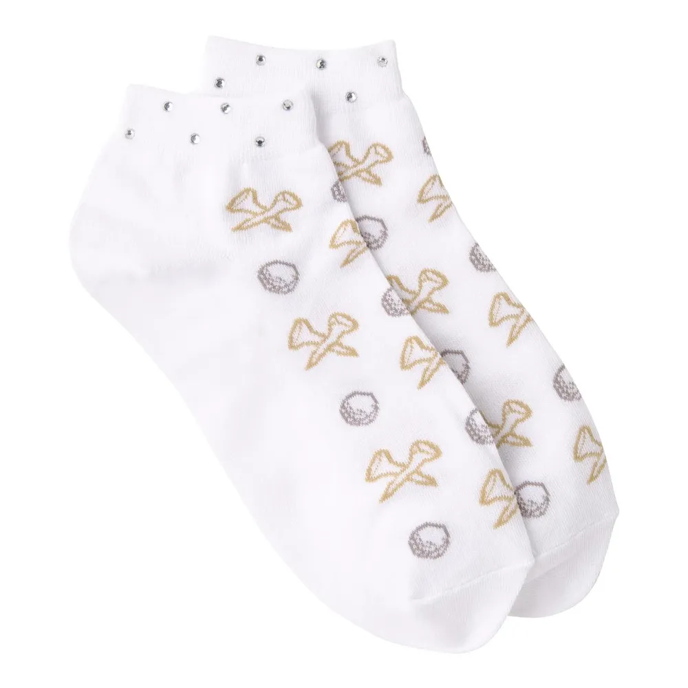 Women's First Cut Footie Rhinestone Ankle Sock