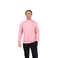 Men's Flower Crossed Tees Floral Collar 1/4 Zip Pullover